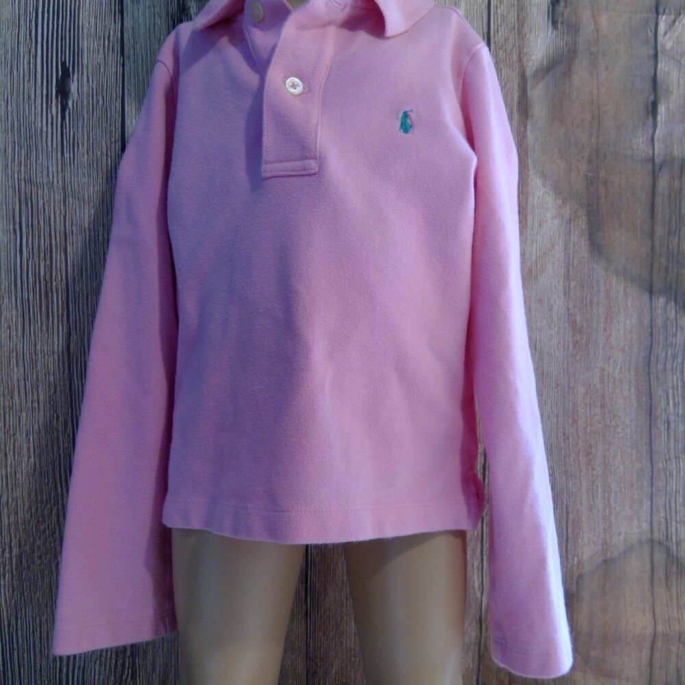 Ralph Lauren Pink Long Sleeve Polo